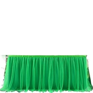 PSNKLMM Grüner Tüll Tischrock 183x77cm