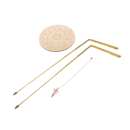 Mobestech Kit De Adivinación con Tablero De Péndulo y Varillas De Zahorí para Prácticas Espirituales y Caza De Fantasmas Incluye Varillas y Tapete