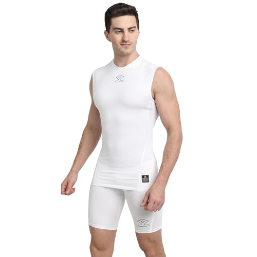 Image of SHREY Intense Compression Sleeveless Top Sports Athletic Gym Wear for Men's