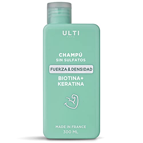 ULTI Paris champu queratina y biotina |champu sin sulfatos ni parabenos 300 ML | champu keratina | champu natural | champu profesional de peluqueria