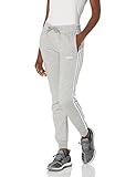 adidas Essentials Women's 3-Stripes Fleece Joggers, Medium Grey Heather/White, XX-Large