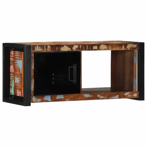 vidaXL Meuble TV 80x30x35 cm Bois Massif de récupération, Banc TV, Meuble HiFi, Centre de Divertissement, Buffet TV, Meuble multimédia, Console TV