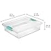 Sterilite Large Clip Box, Stackable Small Storage Bin with Latching Lid, Plastic Container to Organize Paper, Office, Clear Base and Lid, 12-Pack