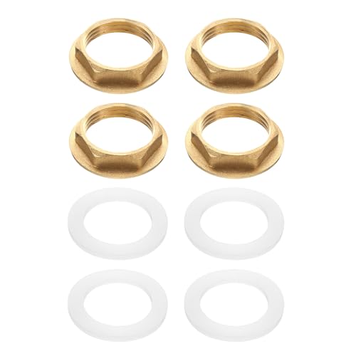 Écrou de verrouillage en laiton femelle BSP 2,5 cm avec joint rondelle silicone tuyau x4