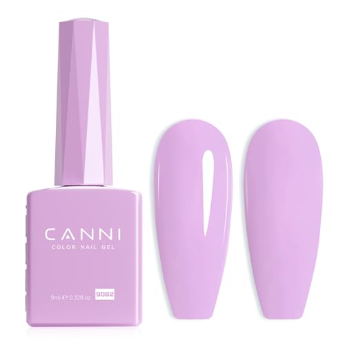 Image of CANNI Light Purple Gel Nail Polish, 1Pcs Purple Gel Polish Color High Gloss Soak Off U V Nail Manicure Salon DIY