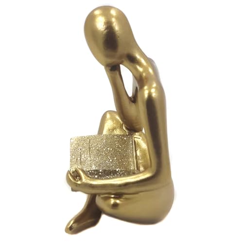 Leitor Estatueta Decorativa Leitura Abstrata Homem que Lê Decoração Ornamento Elegante Estátua Pensa