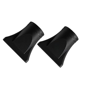 2PCS Black Nylon Hair Dryer Diffuser Nozzle,Replacement Narrow Concentrator,Replacement Blow Flat Drying Nozzle,Blow Attachment Suitable For Salon and Home Use,Not Universal Special for Diameter 4.5cm
