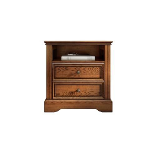 MIROOOO Mesita de Noche Mesita de Noche de Madera Maciza rústica con Mueble for lámpara Mueble Auxiliar for Sala de Estar Mesa Auxiliar Cuadrada Mesas Auxiliares Mesita de Noche para Dormitorio