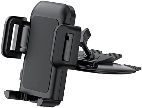 Cell Phone Holder for Car, CD Slot Car Phone Mount, One Button Release Easy Installation CD Player Car Phone Holder Mount Compatible with iPhone14 13 12 11 Pro XR XS MAX Galaxy S20 S20+ S10 S9 S8