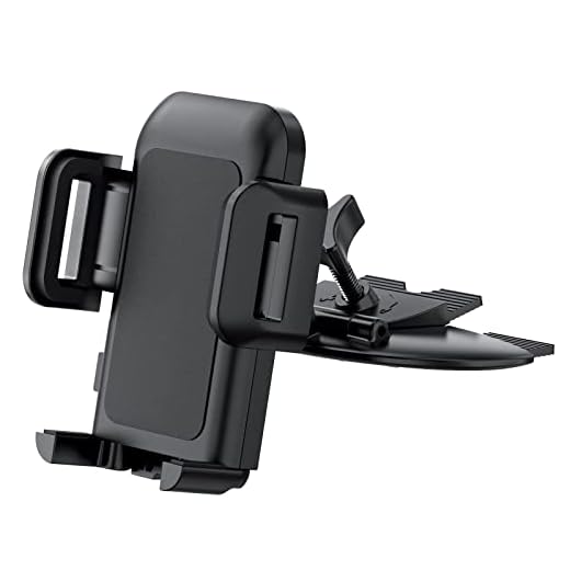 Cell Phone Holder for Car, CD Slot Car Phone Mount, One Button Release Easy Installation CD Player Car Phone Holder Mount Compatible with iPhone 17 16 15 14 13 12 Pro MAX Galaxy S25 S20 S20+ S10