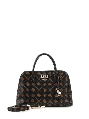 Sac à main GUESS Emelie en marron foncé avec double compartiment fonctionnel