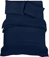 Utopia Bedding 4 Piece King Bedding Set - Pack of 6 - Duvet Cover, Fitted Sheet with Pillow cases - Soft Brushed Microfiber Polyester (Navy)