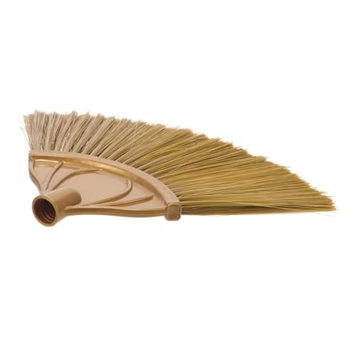 VALICLUD Broom Head Replacement Small Sweeper Head Plastic Push Broom Part for Home Cleaning Copper Fan-shaped Without Handle Suitable for Ceiling and Spider Web Removal