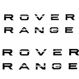 2PC New for Rover Range Gloss Black Letters Hood Trunk Tailgate Emblem Badge (2PCS Gloss Black)