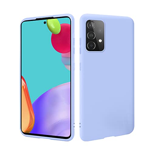 HSP Hülle für Samsung Galaxy A52 5G/4G & A52s 5G [Staubabweisend] Handyhülle | Premium TPU Silikon Case Schutzhülle | Kratzfest Stoßfest Fallschutz | Kabelloses Laden | Passgenau Dünn Matt | Hellblau