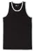 Hipster Hip Hop Basic Ringer Solid Black Jersey Tank Top Small