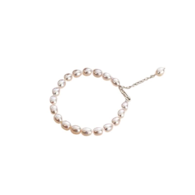 Bracelet perles d'eau douce femme argent 925 à la mode