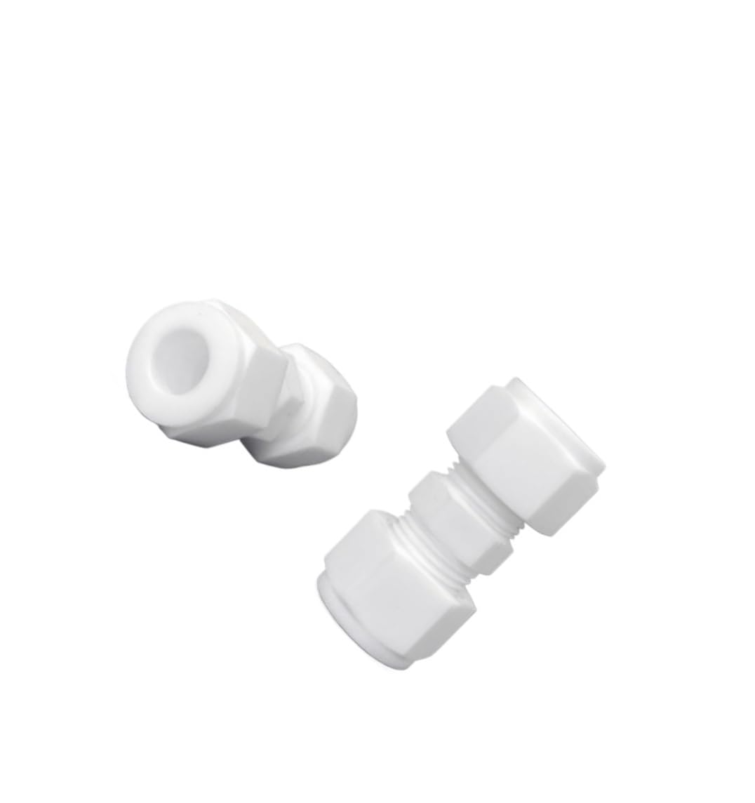 Unión de PTFE con virola para adaptar tubos de 2mm a 4mm en sistemas de agua
