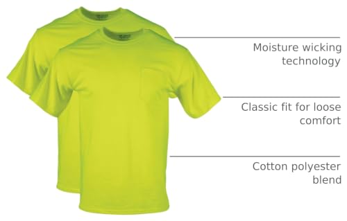 Image of Gildan Unisex Adult DryBlend Workwear T-Shirts with Pocket, 2-Pack