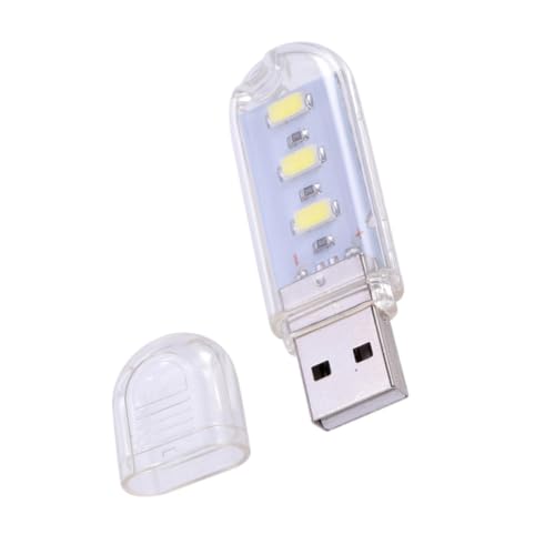 Image of IDEANATEGRATE USB Keyboard Light 1.5w Mini LED Night Light with Bending Extension Cord, Plastic Portable USB Laptop Lamp for Reading and Laptop Lighting, 3pcs Super Bright LED Beads