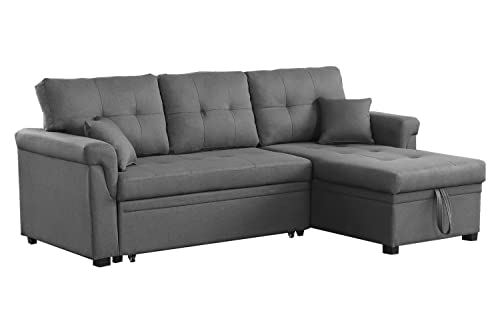 CONCEPT USINE | Canapé d'angle Convertible et Réversible en Tissu | 4 Places | Toronto Gris Clair | Large Méridienne | Canapé Confortable et Modulable |...