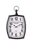 Dozily Vintage Wall Clocks Battery Operated Silent Non-Ticking Decor Wall Clocks Brown 16" H x 9.5"