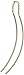 Sterling Silver Double Curved Threader Drop Earrings