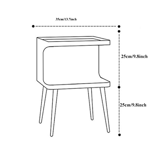 Table basse table d'appoint à 2 niveaux pour chambre et salon moderne - 4