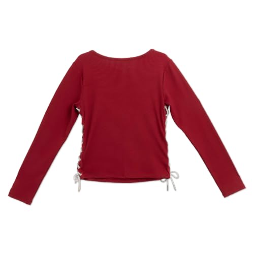 Image of Speechless Girls' Rib Knit Long Sleeve Side Drawstring