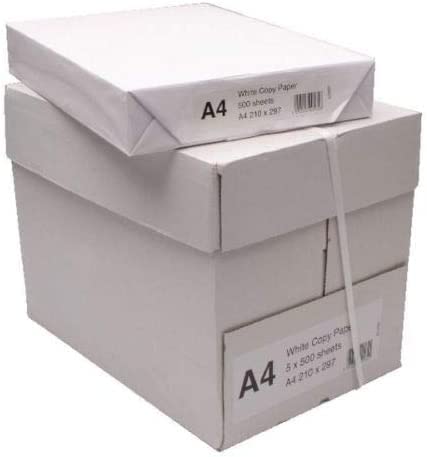 Carta per stampanti e fotocopiatrici, formato A4, 80 g/mq, colore: bianco, 1 confezione da 3 risme