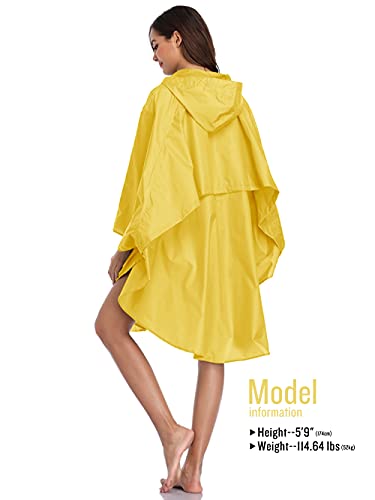 Regen Poncho Jacke Mantel für Erwachsene mit Kapuze wasserdicht mit Knöpfen im Freien - Image 3