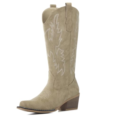 Image of Cowboy Boots for Women, Pointed Toe Chunky Heel | All-day walking comfort design, versatile for daily outfits, country music festivals and western style occasions