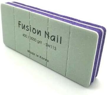 Fusion Nail - Tampón brillante de 2 caras grano 4003000