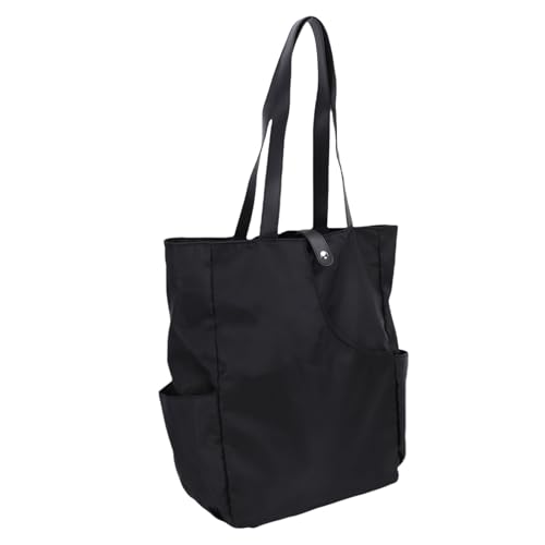 Ahgsup Bolsa de Mano para Tenis, Bolsa Elegante de Poliéster Grueso de Gran Capacidad para Raquetas de Tenis y Equipo de Bádminton, 40x30x13,5 Cm (Negro)