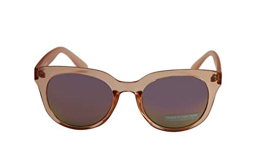 Skechers Sunglasses for Women SE6030S 72Z Round Cat Eye Clear Pink 100% UV 53 212