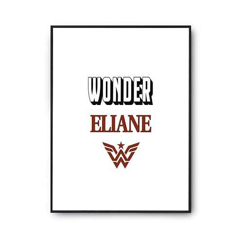Poster citation humour Wonder Eliane 1 décoration murale anniversaire Otshirt