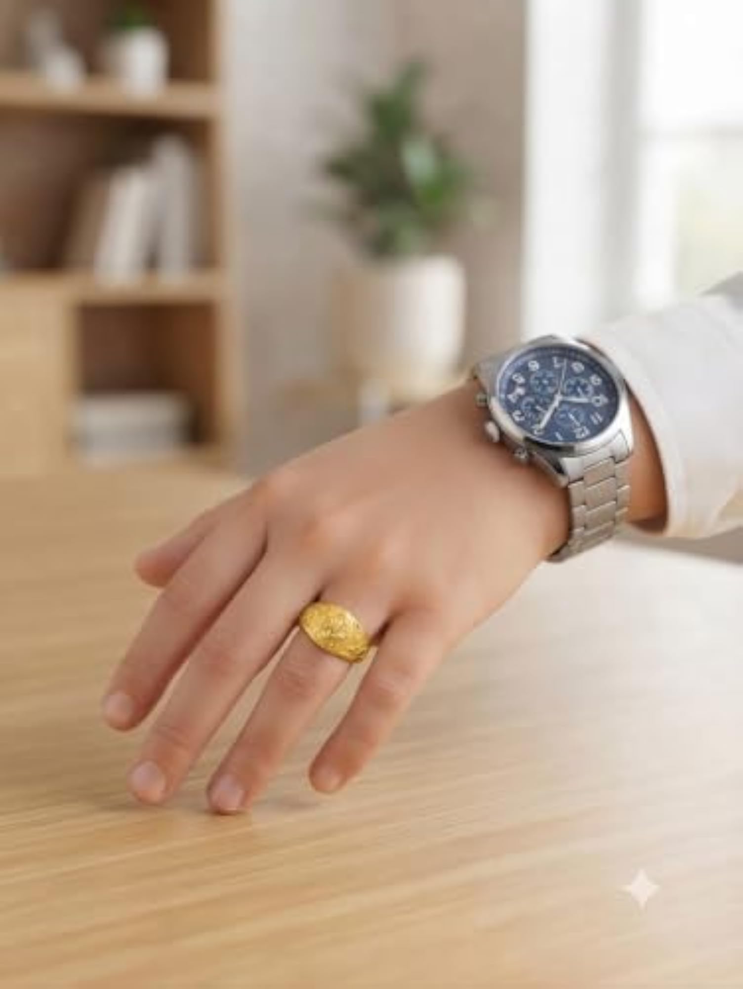 Ganesha Signet Ring with Diamond-Cut Engraving