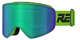 Relax Skibrille X-Fighter mit Wechselglas | Snowboardbrille | Anti-Nebel | Unisex | Damen und Herren | (Neongrün)