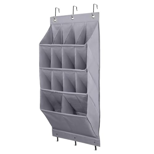 Zapatero colgante – Bolsas de almacenamiento para perchas, organizadores de zapatero | Grandes bolsillos de malla para guardar zapatos colgantes, soporte de zapatos colgantes plegable