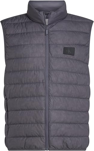 Calvin Klein Herren Weste Down Vest Steppweste, Grau (Ebony), XXL – Ansicht 5