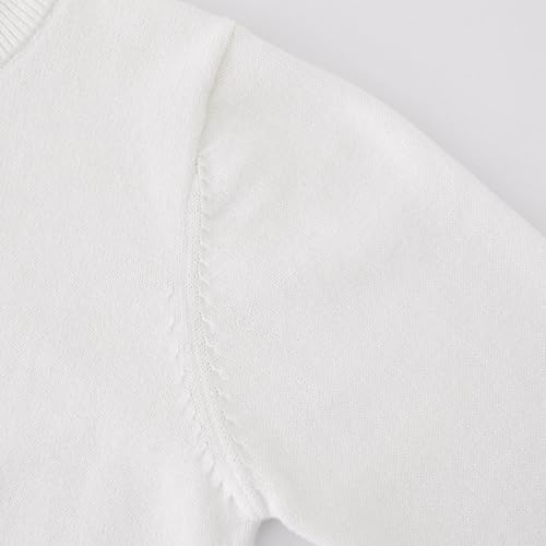 Cardigan Girls Button Front Crewneck Sweaters Solid Long Sleeve Jacket School Uniforms Elegant Cardigans for Girls 1-15T4