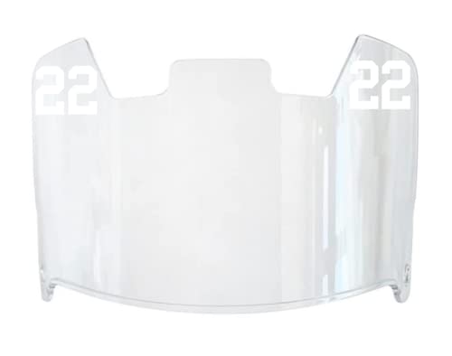 White Custom Player Number Decals for Football Helmet Visor Tab