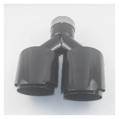 Embout échappement double sortie en inox 304 et carbone pour voiture modifiée 60mm-89mm