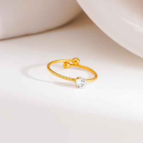 Image of Rubans Demi Fine Stainless Steel Finger Ring Minimal Gift for Women & Girls