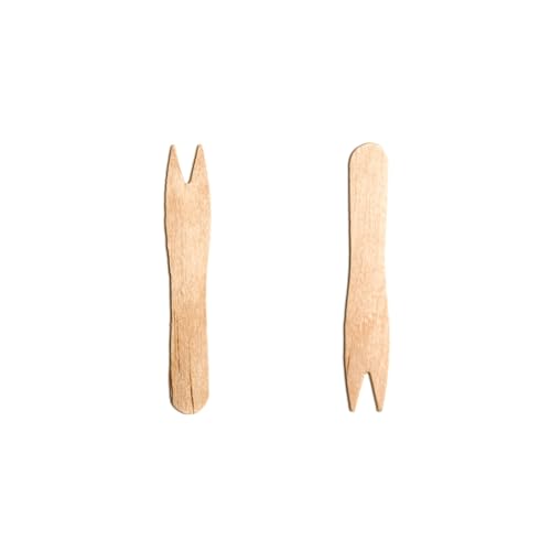 1000 Disposable Wooden Chip Forks 90mm(3.5) – Eco-Friendly Biodegradable Cutlery for Fish & Chip Shops, Takeaways & Events | Durable Smooth Birchwood Forks for Hot Food & Snacks (Pack of 1000)
