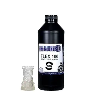 Monocure 3D Rapid FLEX100 3D Resin for Low Power UV 3D Printers 1L Clear