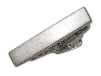 TheTieBar C778 Brushed Straight Silver 1 Inch Tie Bar