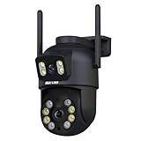 Câmera de Segurança Externa Wi-Fi 4MP Dupla Lente PTZ (3,6mm+6mm) com Visão Noturna Colorida, Rastreamento de Objetos, Áudio Bidirecional, H.265, App YOOSEE