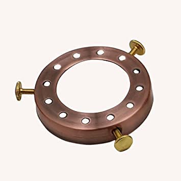Vintage-Style Pendant Light Socket Adapter with Solid Metal Collar Ring, Threaded Shade Fitter, and Retro Cap - Durable Lighting Accessory for Custom Lamp Bases