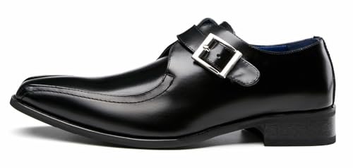 Men's Loafers & Slip-Ons Wedding Formal Dress Leather Business Casual Monk Strap Loafers Shoes for Men2